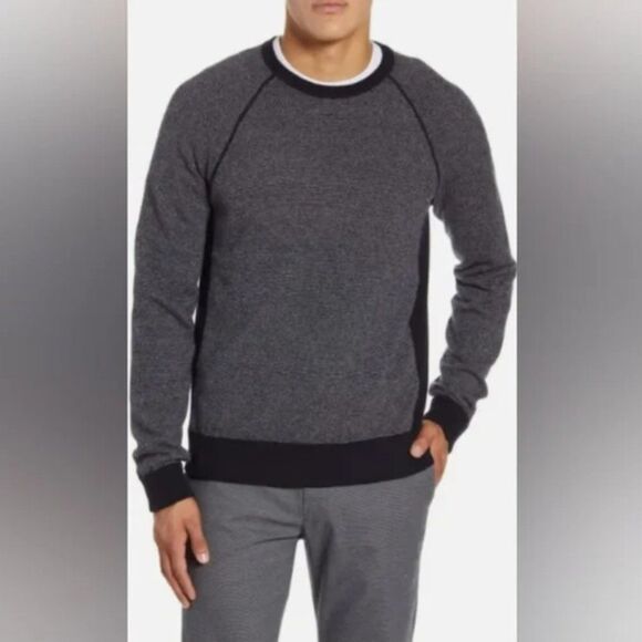 Vince Other - VINCE Men's Birdseye Raglan Wool/Cashmere Long-Sleeve Sweater, Size S